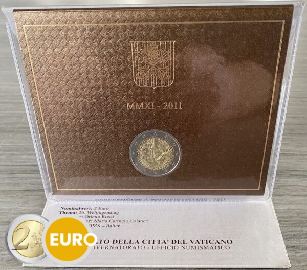 2 euro Vatican 2011 - Journées mondiales de la jeunesse BU FDC