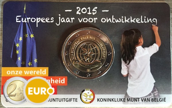 2 euros Belgique 2015 - Année pour le Développement BU FDC Coincard NL