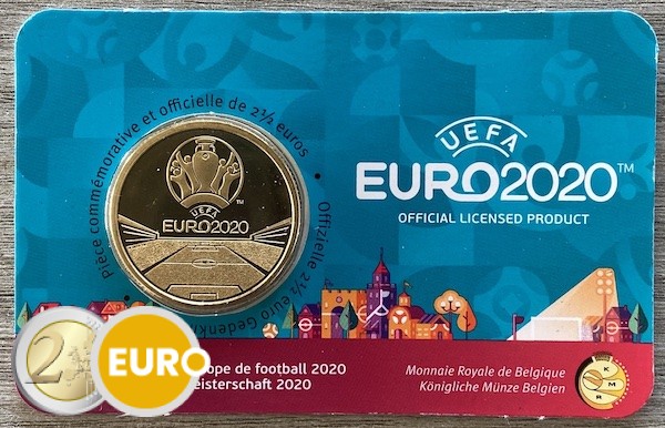 2,50 euros Belgique 2021 - Championnat d'Europe UEFA EURO 2020 BU FDC Coincard FR