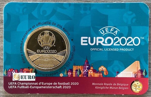 2,50 euros Belgique 2021 - Championnat d'Europe UEFA EURO 2020 BU FDC Coincard FR