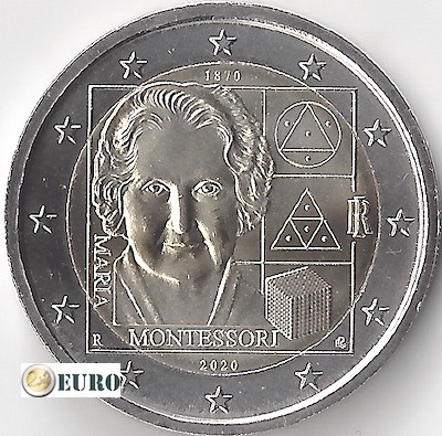 2 euros Italie 2020 - 150 ans Maria Montessori UNC