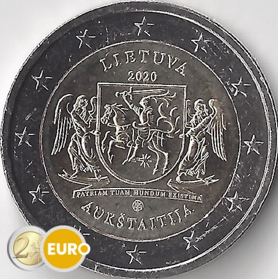 2 euros Lituanie 2020 - Région de Aukstaitija UNC