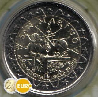 2 euros Saint-Marin 2005 - Année de la physique BU FDC