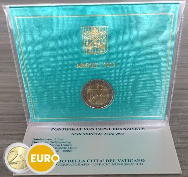 2 euro Vatican 2013 - Journées mondiales de la jeunesse BU FDC