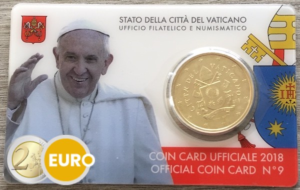 50 cents Vatican 2018 coincard n°9