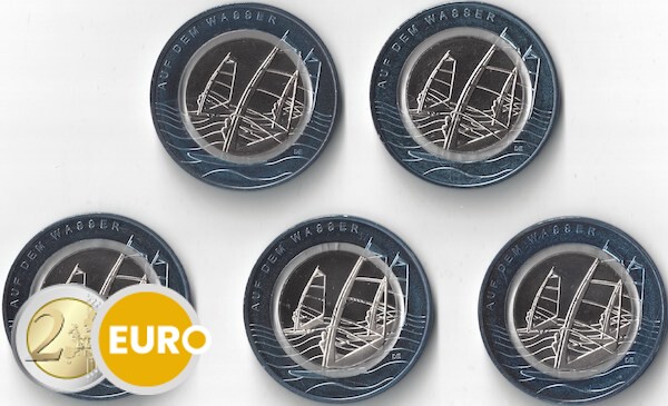 10 euros Allemagne 2021 - Sur l'eau ADFGJ UNC