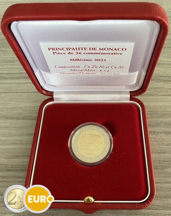 2 euros Monaco 2021 - Mariage Albert et Charlene BE Proof