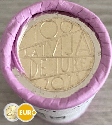 Rouleau 2 euros Lettonie 2021 - Reconnaissance Internationale