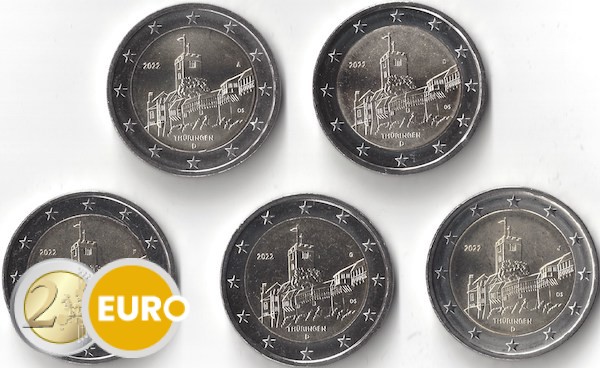 2 euros Allemagne 2022 - ADFGJ Thuringe UNC