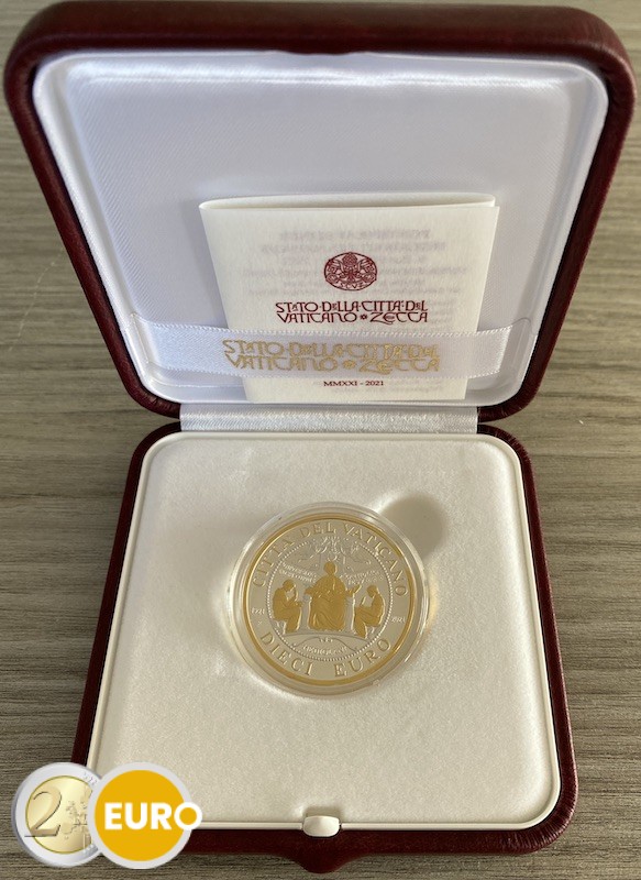 10 euros Vatican 2021 - Université Sacré Coeur BE Proof argent et or