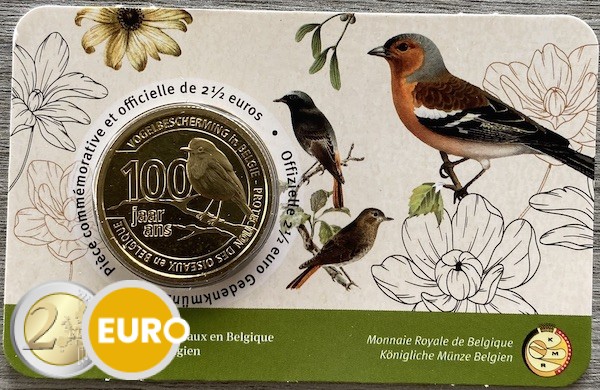 2,50 euros Belgique 2022 - Protection des oiseaux BU FDC Coincard FR