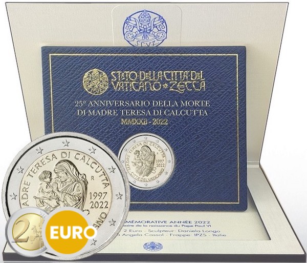 2 euros Vatican 2022 - Mère Teresa BU FDC