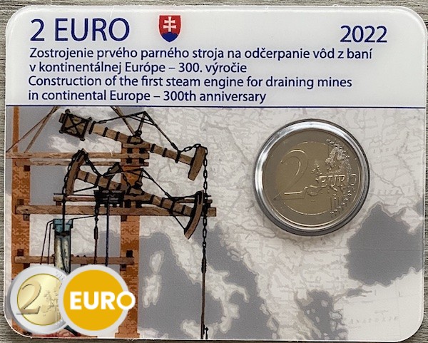 2 euros Slovaquie 2022 - Machine à vapeur BU FDC Coincard