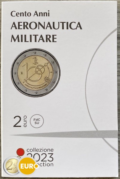 2 euros Italie 2023 - Armée de l'air italienne BU FDC Coincard
