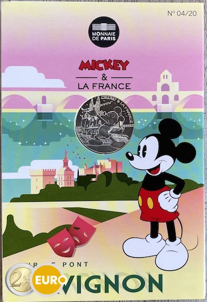 10 euros France 2018 - Mickey Sur le pont d'Avignon - en cartelette
