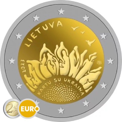 2 euros Lituanie 2023 - Ensemble avec l'Ukraine UNC