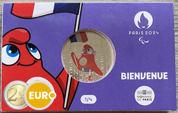 50 euros France 2023 - Mascotte Bienvenue BU FDC Argent colorisé