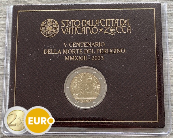 2 euros Vatican 2023 - Perugino BU FDC