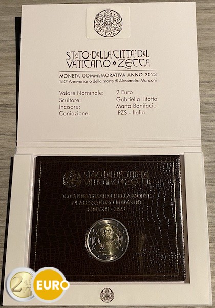 2 euros Vatican 2023 - Alessandro Manzoni BU FDC