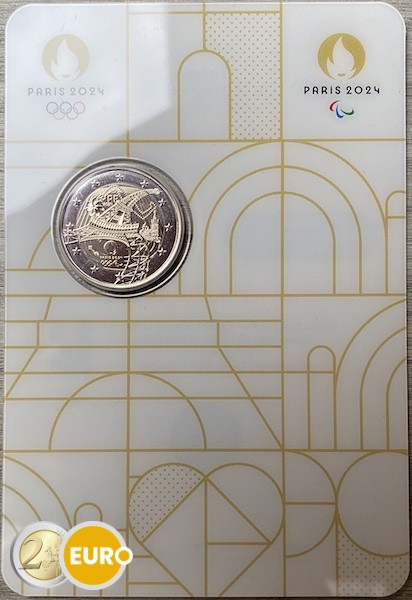 2 euros France 2024 - Torche Olympique BU FDC Coincard