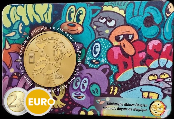 2,50 euros Belgique 2025 - Street art BU FDC Coincard FR + NFT JNF