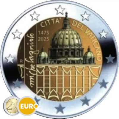 2 euros Vatican 2025 - Michel-Ange Michelangelo BU FDC