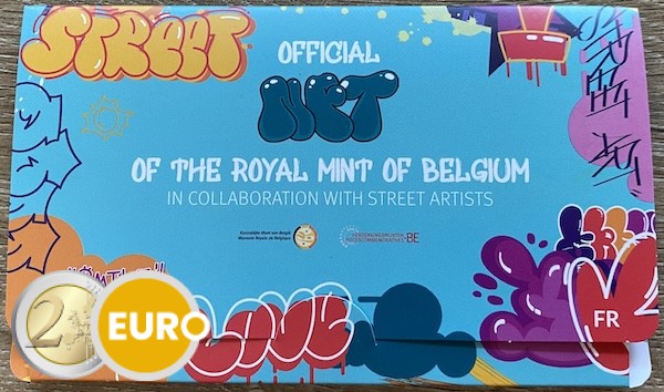 2,50 euros Belgique 2025 - Street art BU FDC Coincard FR + NFT JNF