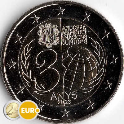 2 euros Andorre 2023 - Adhésion ONU UNC