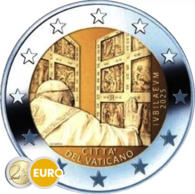 2 euros Vatican 2025 - Année Sainte Jubilé BU FDC