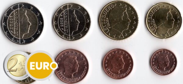 thumbnail image 2 of UNC Luxembourg 2024 8-Coin Set – 1 Centime To 2 Euro 2 of 5
