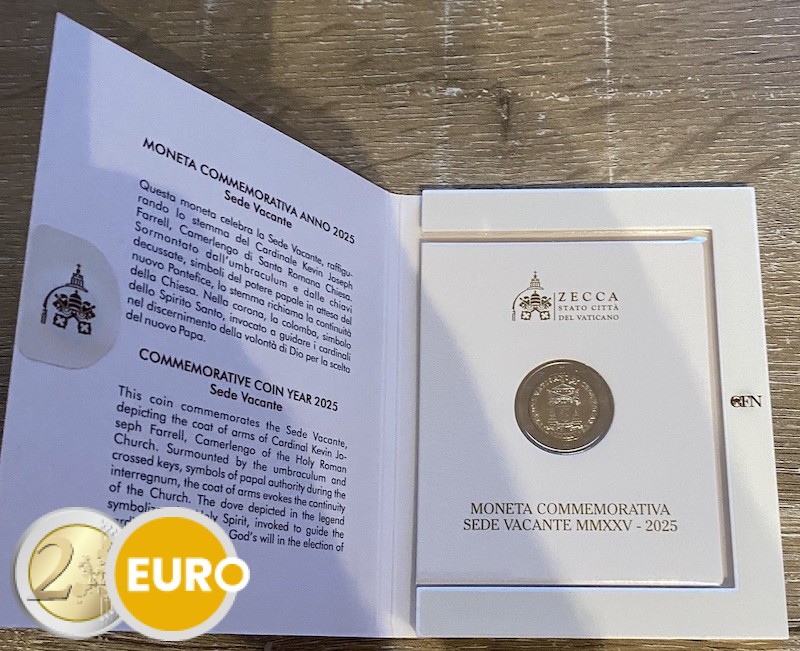 2 euros Vatican 2025 - Sede Vacante BU FDC