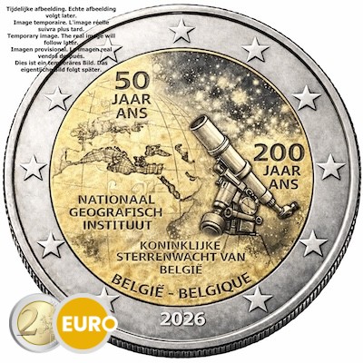 2 euros Belgique 2026 - Institut géographique national et Observatoire royal BE Proof