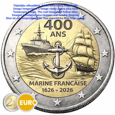 2 euros France 2026 - Marine nationale BU FDC Coincard
