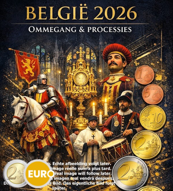 Série euro BU FDC Belgique 2026 Ommegang - Processions