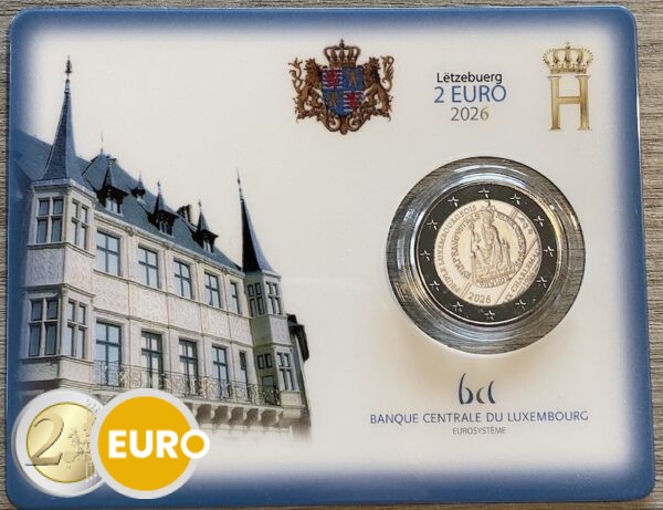 2 euros Luxembourg 2026 - Prix Charlemagne BU FDC Coincard poinçon KNM