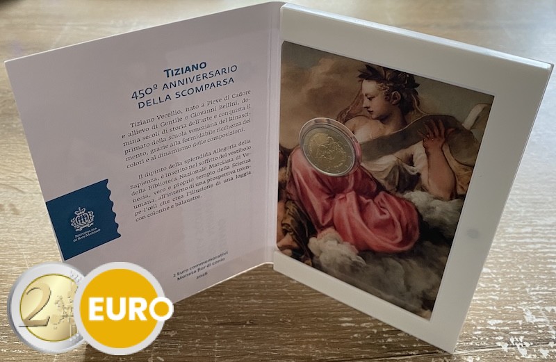 2 euros Saint-Marin 2026 - Titien Tiziano Vecellio BU FDC