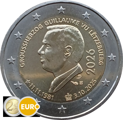 2 euros Luxembourg 2026 - Accession au trône Guillaume UNC