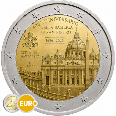 2 euros Vatican 2026 - Basilique Saint-Pierre BU FDC